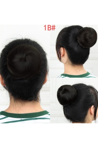 Kahverengi Ve Siyah Saç Bun Klip-in Saç Parçası Uzantıları Kabarık Scrunchie Light Brown