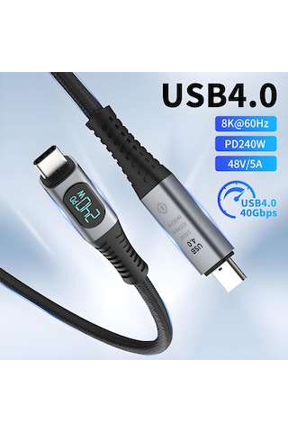 Bxcc244 Bix Usb4 Thunderbolt 4/3 Uyumlu Pd 240w 40gbps 8k 60hz Ul