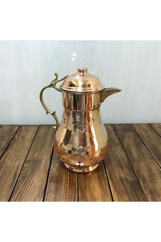 Dövme Bakır Kapaklı Sürahi, 24251