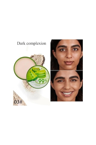 Nemlendirici Yüz Pudrası Pürüzsüz Fondöten Preslenmiş Pudra Makyaj Kapatıcı Gözenek Kapağı Beyazlatma Aydınlatmak Kozmetik 01