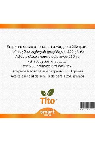 Tito Maydanoz Tohumu Uçucu Yağı Petroselinum Sativum 250 G