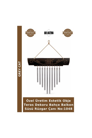Özel Üretim Estetik Obje Teras Dekoru Bahçe Balkon Süsü Rüzgar Çanı No:1048