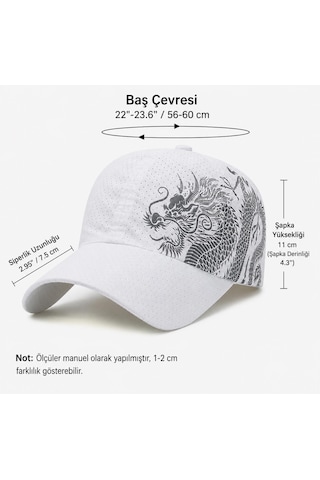 Valkyrie Dragon Nefes Alabilir Beyaz Spor Şapka Ayarlanabilir Outdoor Balıkçı Günlük Unisex Şapka