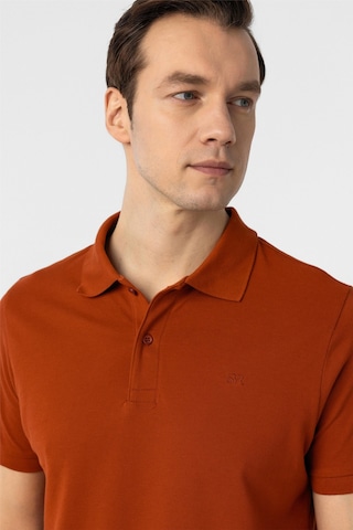 Süvari Kiremit Slim Fit Düz Polo Yaka Tişört KIREMIT