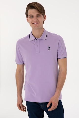 U.S. Polo Assn. Erkek Regular Fit Polo Yaka Lila Basic Tişört 50306011-VR034