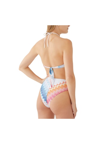 Missoni Chevron Desenli Bandeau Bikini Seti Çok Renkli Mavi