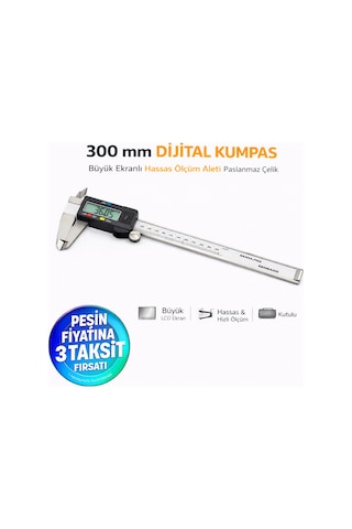 Senbang 300 Mm Dijital Kumpas Büyük Lcd Ekranlı Hassas Ölçüm Aleti Paslanmaz Çelik