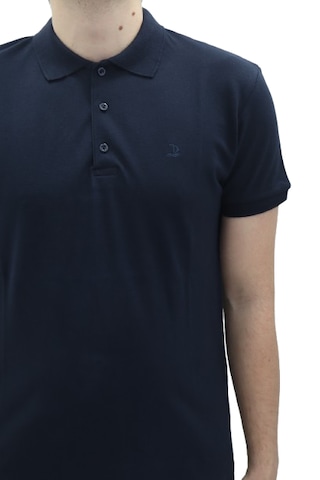 Santa Dmctekstil Erkek Dior Düz Spor Kesim Dar Kalıp Cepsiz Polo Yaka T-shirt Koyu Lacivert