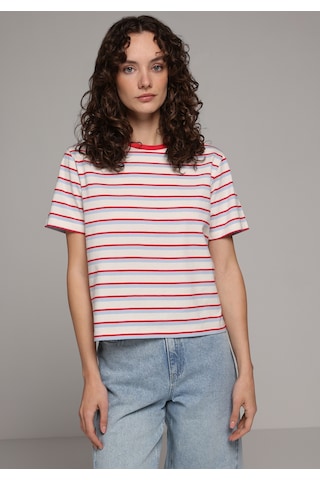 Colin's Colins Regular Fit Yuvarlak Yaka Çizgili Kadın Çok Renkli Kısa Kol Tişört Cl1081747 Q1.v2 Mtc