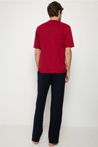 Pierre Cardin 5370 Pijama Şort 3 Lü Damat Çeyiz Seti - Bordo Bordo