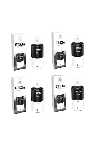 Gt53 Uyumlu Siyah Mürekkep 4 Adet Ekonomik Paket Smart Tank 500 515 516 615 720 750 4x90ml