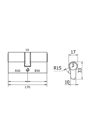 Dorf Kilit Göbeği Silindir Mekanizması 70 Mm 35x35 Eco 220460643