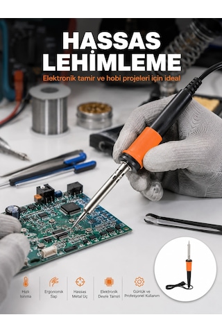 Plentifulgüvenli Kullanım Sağlayan Isı Yalıtımlı Lehimleme Kalemi
