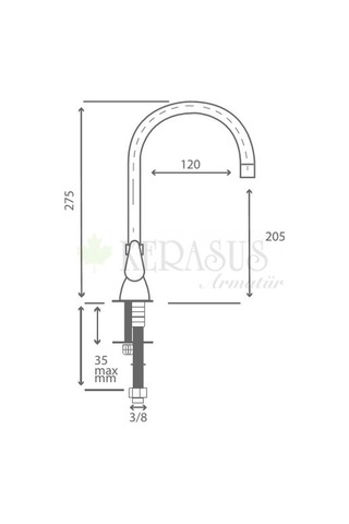 Kerasus Moon Serisi - Mix Kuğu Lavabo Bataryası 40ø