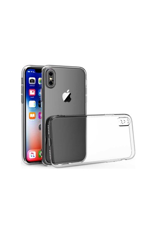 Apple Uyumlu iPhone XS Max 6.5 Kılıf Kamera Korumalı Süper Silikon Kapak Renksiz