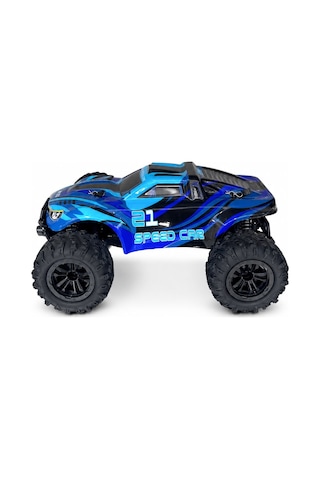 50 Km Hız Yapan Elektrikli Araba Uzaktan Kumandalı 4x4 Arazi Aracı Off-road Araba Mavi-turkuaz