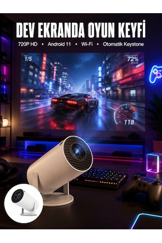 Hdmı Ve Full Hd Teknolojili 160 Ansı Lümen Kablosuz Projeksiyon Yeni Nesil