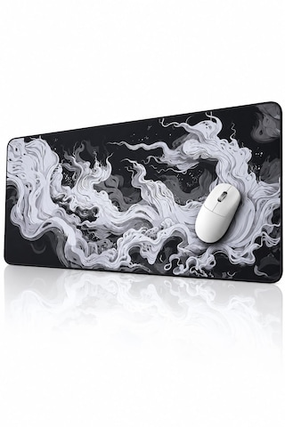 Razador Monochrome Flow 90x40 Cm Xxl Gaming Profesyonel 1. Sınıf Oyuncu Mouse Pad Kaymaz Taban 4 Mm Mousepad