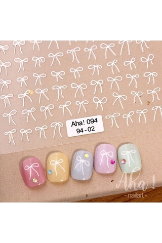 Flybuy 1 Adet 5d Japon Mini Yay Nail Art Etiketler Kawaii Moda Siyah Beyaz To4765