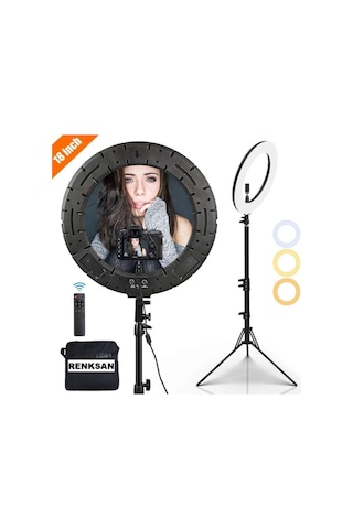 Ring Liğht Led 5500kw 18inch Makyaj Çekimleri Makeup Çekimleri Sac Çekimler Youtuber Kit