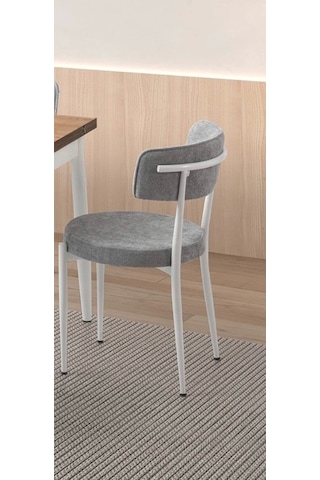 Gzd Metal Ayaklı Kumaş Salon Balkon Ve Mutfak Sandalyesi 6 Adet