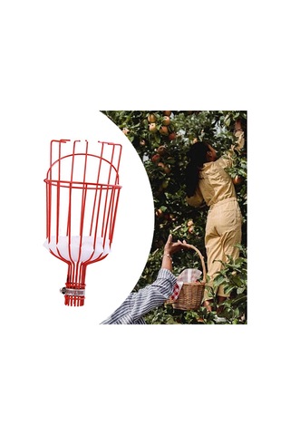 Homyl Meyve Toplama Sepeti Pratik Tutma Uzanma Aracı Kırmızı