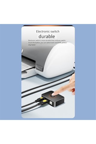 Sointeresting Usb Yazıcı Paylaşım Cihazı 2 Port Usb2.0 Seçici Yazıcı Paylaşım Çevre Birimi Yazıcı İçin Usb Ayırıcı Paylaşım Yazıcısı