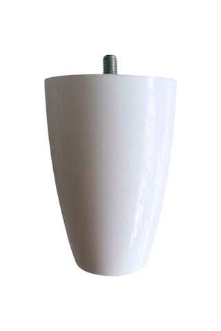 Plastik Ayak 8mm Vidalı Mobilya Koltuk Ve Baza Ayağı Beyaz 10cm 8mm Vidalı 4 Adet Beyaz