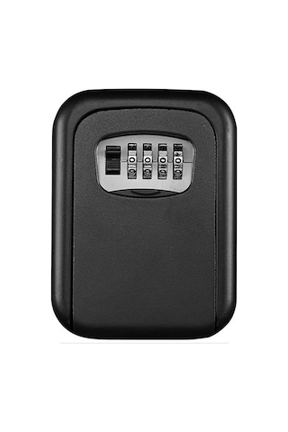 Hangfox Alüminyum Anahtar Saklama Kutusu, 4 Basamaklı Kombinasyon Kilidi, Ev/ofis Güvenlik Depolama, Siyah Ks017 Diğer