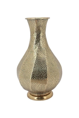 Panalı Metal Dekpratif Vazo 51 X 30 Cm Altın