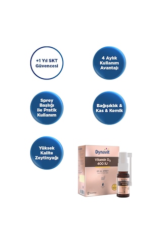 Dynavit Vitamin D3 400IU Sprey 20 ML