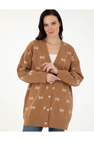 Pierre Cardin Kadın Camel Hırka Triko 50290627-vr015 Camel