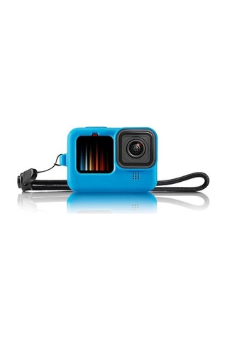 Hero 9 Silikon Kılıf Mavi Go Hero 9/10 / 11/12 / 13 İle , Lens Kapaklı, Be Koruyucu Kamera Kılıfı 81131017