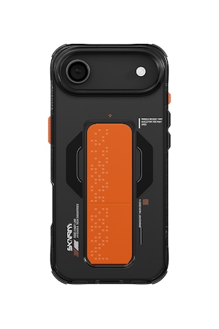 Apple Uyumlu iPhone 17 Air Kılıf M-safe Şarj Özellikli Airbag Tasarımlı Standlı Skinarma Haxa Kapak Füme Füme