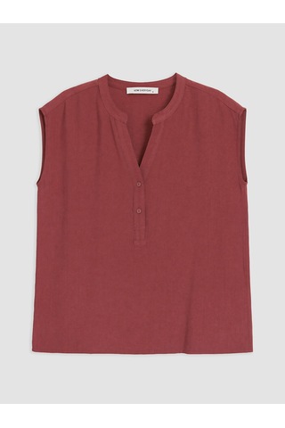 Lcw Everyday Bordo Kaçık Yaka Dokulu Bluz