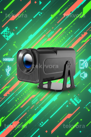 Mini Akıllı Led Projeksiyon Kablosuz Ekran Yansıtma Hdmı & Usb Taşınabilir Sinema Deneyimi