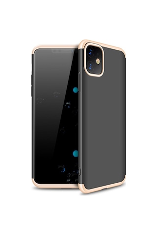 Apple Uyumlu iPhone 11 3 Parçali 360 Tam Koruma Gkk Rubber Kapak Kilif 403228564