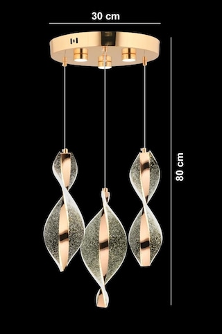 İstanbul Avize Mars 3'lü Gold Kumandalı 3 Renk Led Lüx Modern Ledli Avize