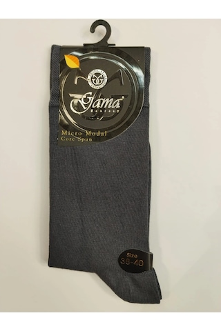 Kocabey Gama 915 Erkek Mikro Modal Core Spun Pamuk Çorap Koyu Gri
