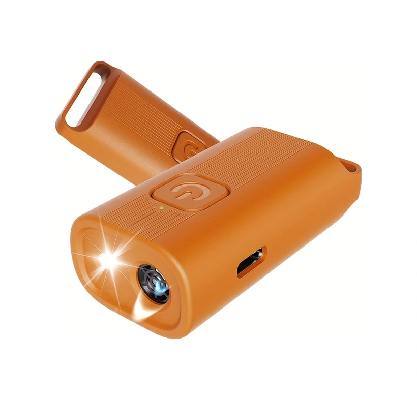 Willowhaven Mini Ultrasonic Köpek Kovucu - Şarj Edilebilir Ses Teknolojisi, 5 Metre Menzil, Usb Şarj, Portatif İçin/dışında Kullanım, Turuncu