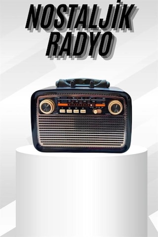 Müzik Kutusu Bluetooth Bağlantılı El Fenerli Nostaljik Tasarım Radyo 21641733