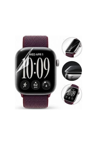 Apple Watch Series 12 46mm İle Uyumlu Ekran Koruyucu A3587 Tpu Şeffaf 2 Adet
