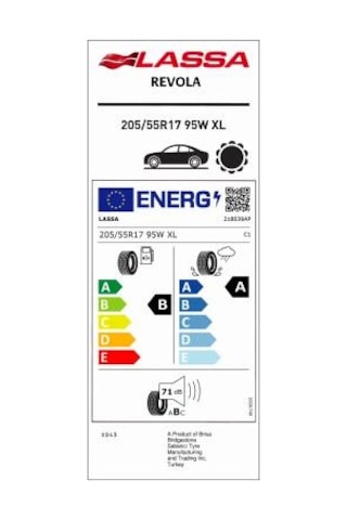 Lassa 205/55R17 95w XL Revola Lassa Yaz Lastiği 2025