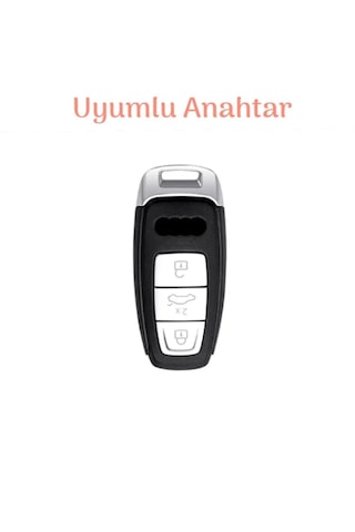 Audi A6 A7 A8 E-tron Q8 Q5 C8 A3 D5 Karbon Anahtar Kılıfı