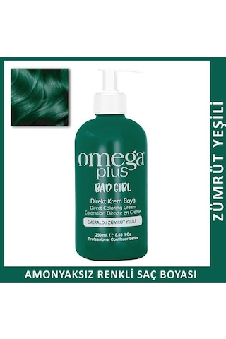 Omega Plus Bad Girl Zümrüt Yeşili Amonyaksız Renkli Saç Boyası 25 Omega Plus Bad Girl Zümrüt Yeşili Amonyaksız Renkli Saç Boyası 25