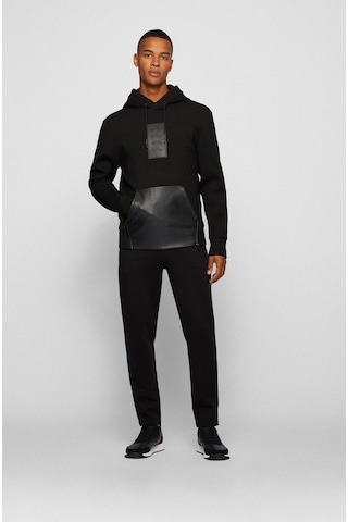 HUGO BOSS JERSEY TROUSERS PAMUK KARIŞIMLI, KAVİSLİ LOGOLU EŞOFMAN Siyah