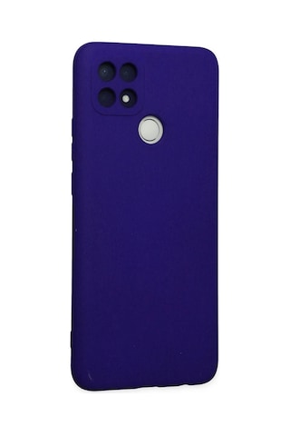 Oppo A15 Kılıf Nano İçi Kadife Silikon - Mor Belirtilmemiş
