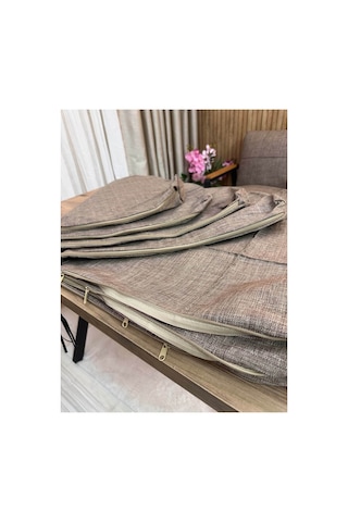 5 Adet , Pofuduk Model , Minder Kılıfı ,koruyucu Kılıf , Bahçe,balkon ,cafe Mobilyası ,çay Seti, 3-1-1 Takıma Uygun , Keten Kumaş Cappuccino
