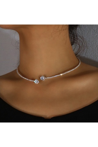 Soulader Kadınlar İçin Şık Kalp Yaka Gerdanlık Modelleri Altın Rengi Stonefans Kolye Tork Takı Ve Aksesuar Çeşitleri Zarif Açık Yaka Kolye Çok REnkli