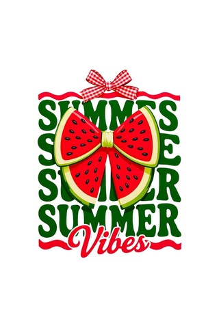 Summer Vibes Ütü İle Uygulanabilen Dtf Tekstil Baskı